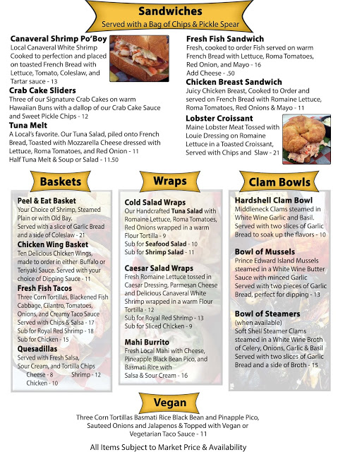 Seafood Atlantic Menu page 2